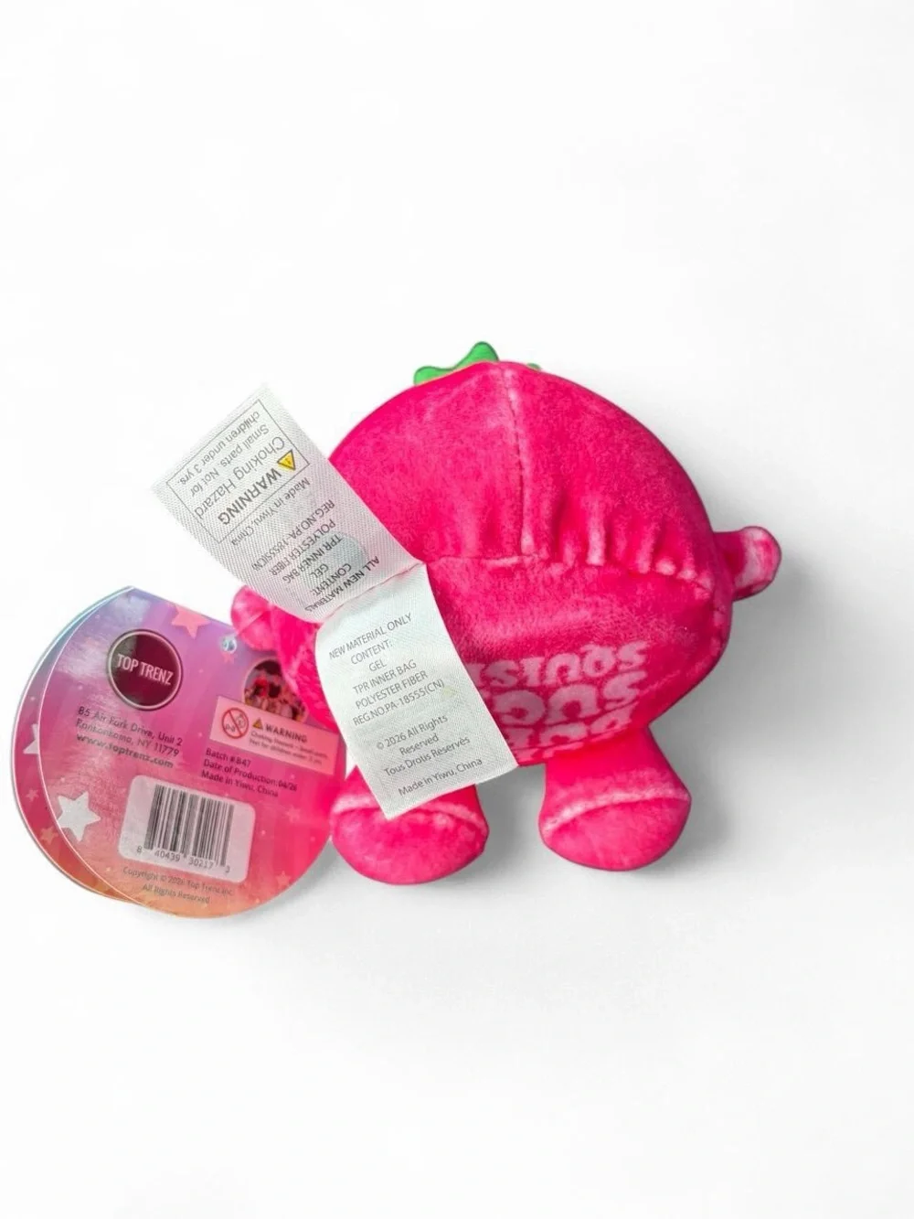 Top Trenz Super Duper Sugar Squishers- Plush Dragon Fruit Squishy Toy